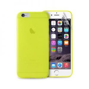 PURO Ultra Slim \&quot;0.3\&quot; Cover - Zestaw etui + folia na ekran iPhone 6/6s (limonkow