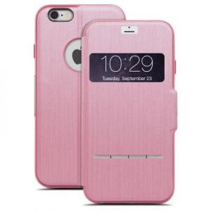 Moshi SenseCover - Etui z klapką dotykową iPhone 6/6s (różowy)