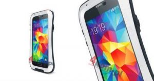 Etui Love Mei do Samsung Galaxy S5 ZAOKRĄGLONY - Biały z czarną obwódką
