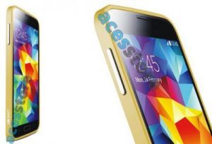 Bumper Aluminium do Samsung Galaxy S5 - Złoty