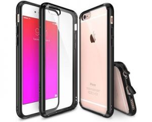Etui Rearth Ringke Fusion Apple iPhone 6/6s + Folia ochronna gratis / Black - Black