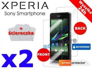 2x Folia ochronna przód / tył doSony Xperia Z1 + 2x ściereczka