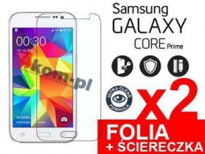 2x Folia ochronna na ekran do Samsung Galaxy Core Prime G360 + 2x ściereczka
