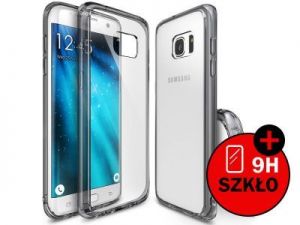 Etui Rearth Ringke Fusion Samsung Galaxy S7 Edge + Szkło hartowane - Czarny