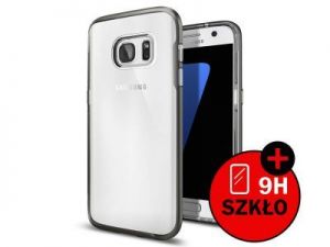 ETUI SPIGEN NEO HYBRID CRYSTAL SAMSUNG GALAXY S7 + SZKŁO HARTOWANE - Szary