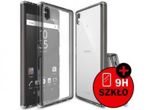 Etui Rearth Ringke Fusion Sony Xperia Z5 Premium + Szkło hartowane - Czarny