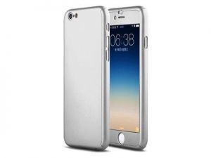 Etui 360o Full Protection iPhone 6/6S + Szkło hartowane - Srebrny