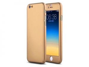 Etui 360o Full Protection iPhone 6/6S + Szkło hartowane - Złoty