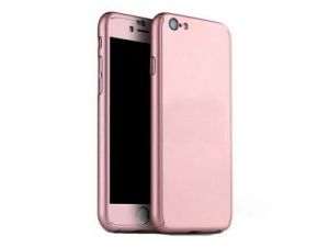 Etui 360o Full Protection iPhone 6/6S + Szkło hartowane - Różowy