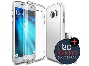 Etui Rearth Ringke Fusion Samsung Galaxy S7 + 3D CAŁE SZKŁO - Przezroczysty