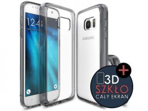 Etui Rearth Ringke Fusion Samsung Galaxy S7 + 3D CAŁE SZKŁO - Czarny